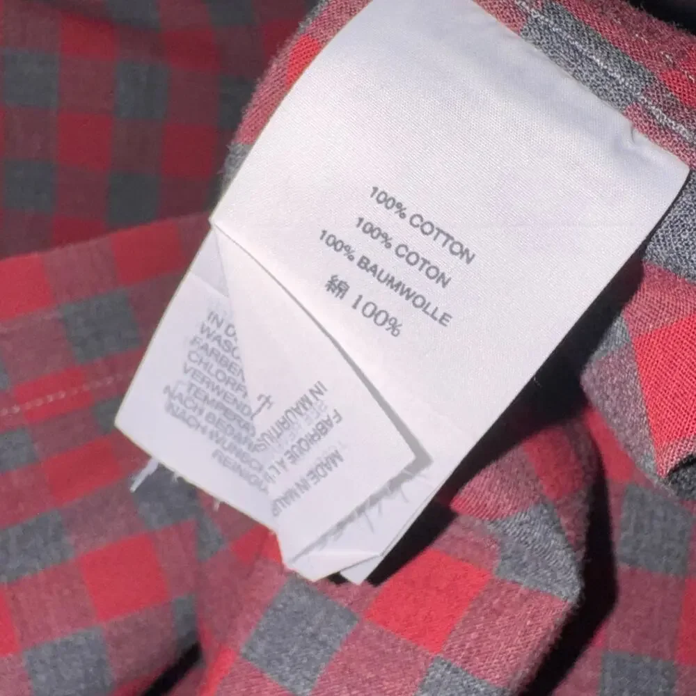 Slim J Crew Button Up Plaid L Men Shirt